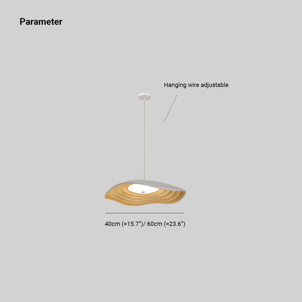 Arisha Wabi-Sabi Resin LED Pendant Light, White/Orange/Black