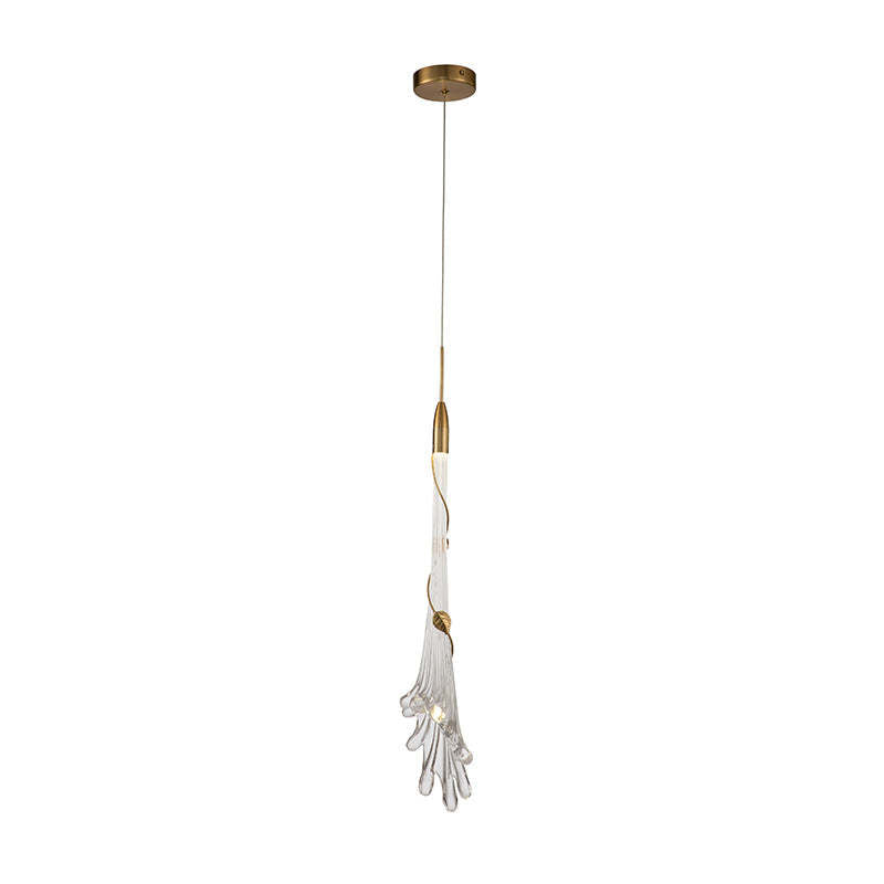 Arisha Elegant Flower Metal/Glass Pendant Light, Bedroom