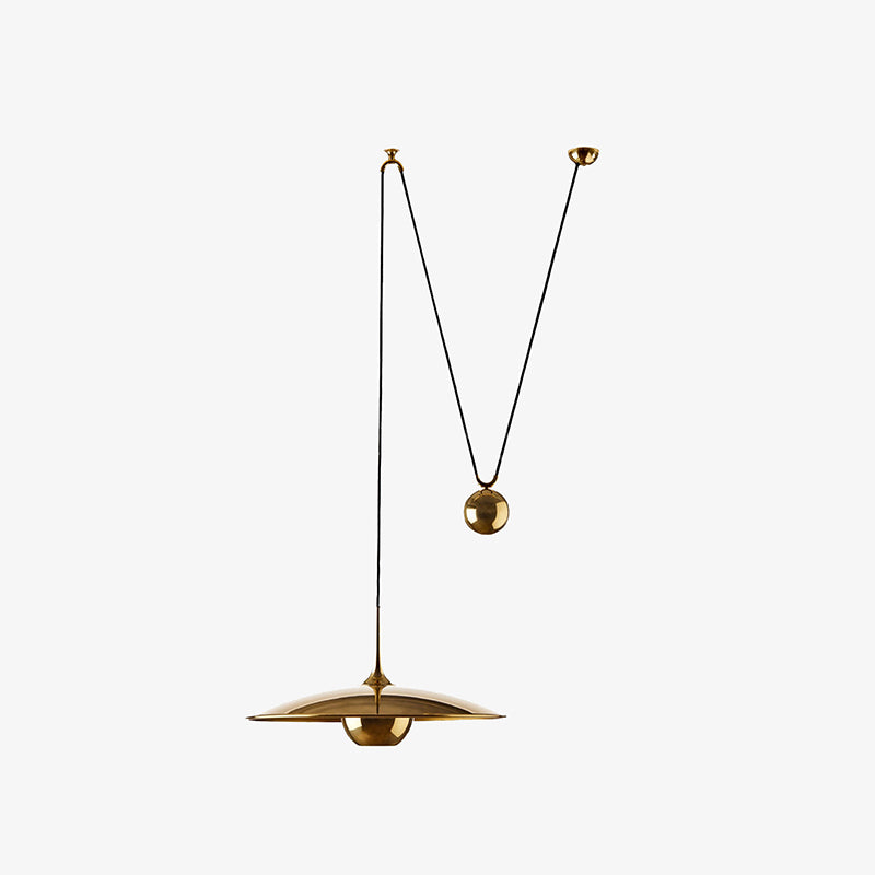 Arisha Minimalist Metal Pendant Light, Gold