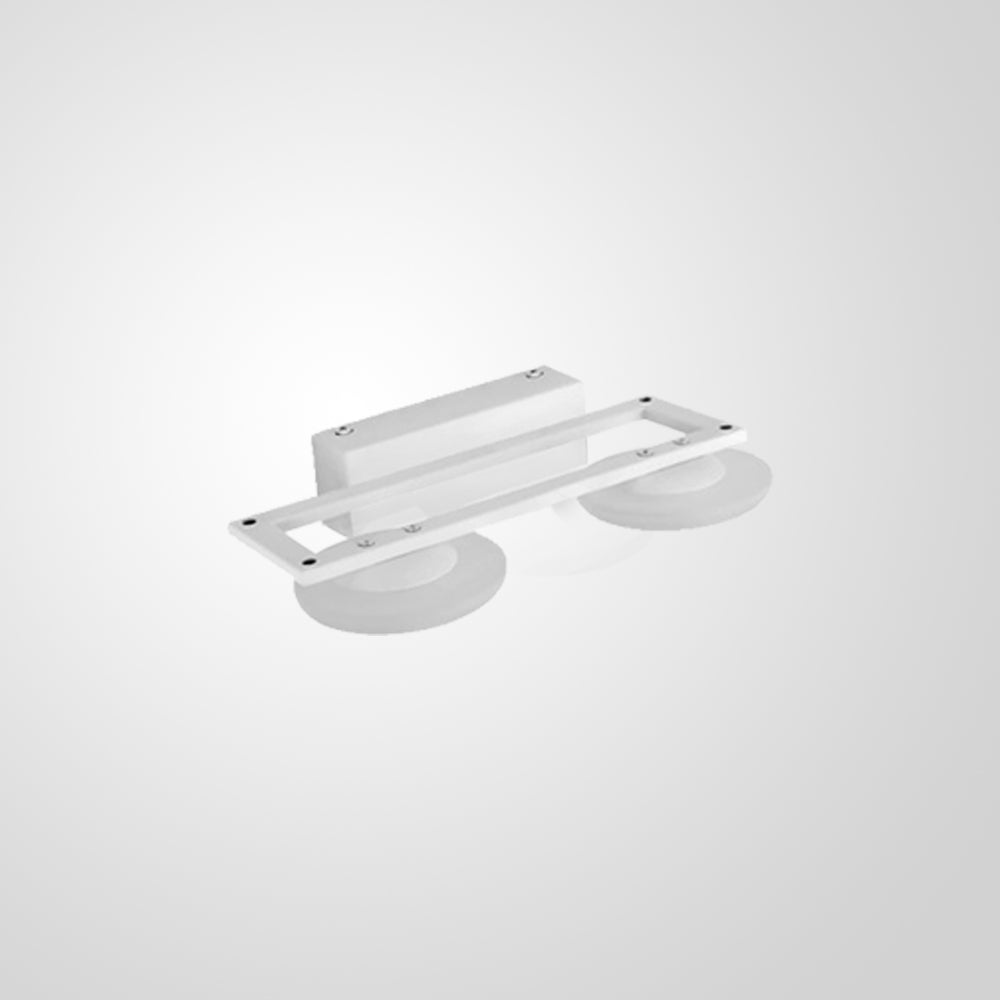 Arisha Modern Square Metal/Acrylic Wall Lamp, White, Bathroom