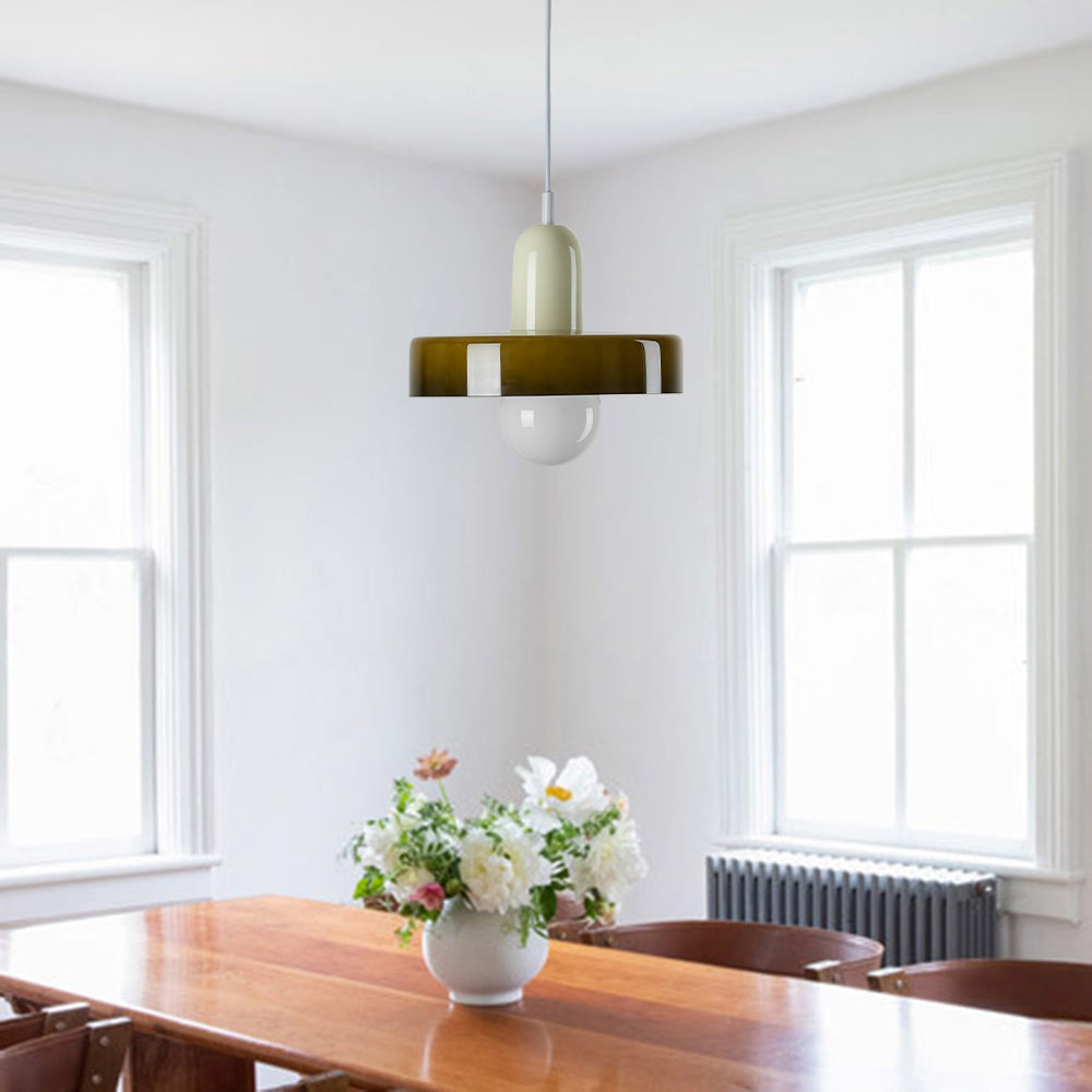 Valentina Vintage LED Glass Pendant Light, Multicolor