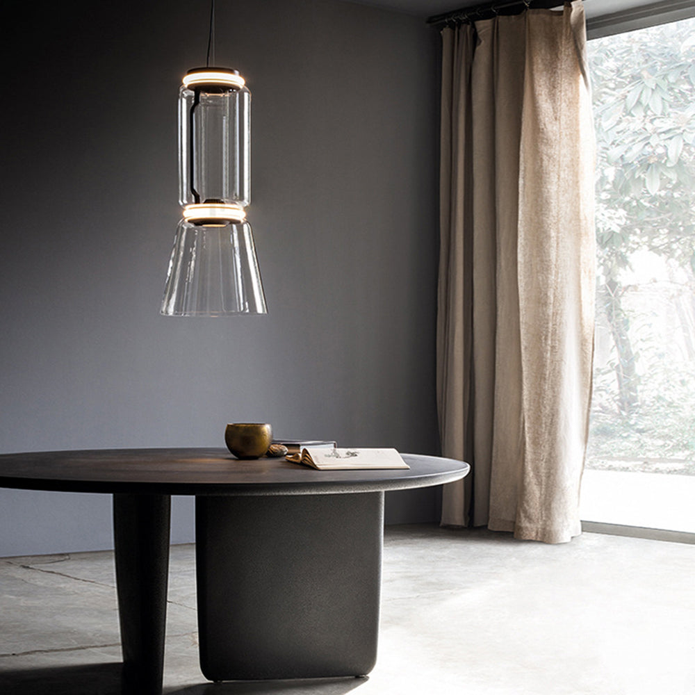 Valentina Minimalist Combination Glass Pendant Light, Clear