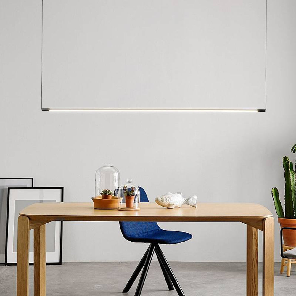 Arisha Minimalist Linear Pendant Light, Black