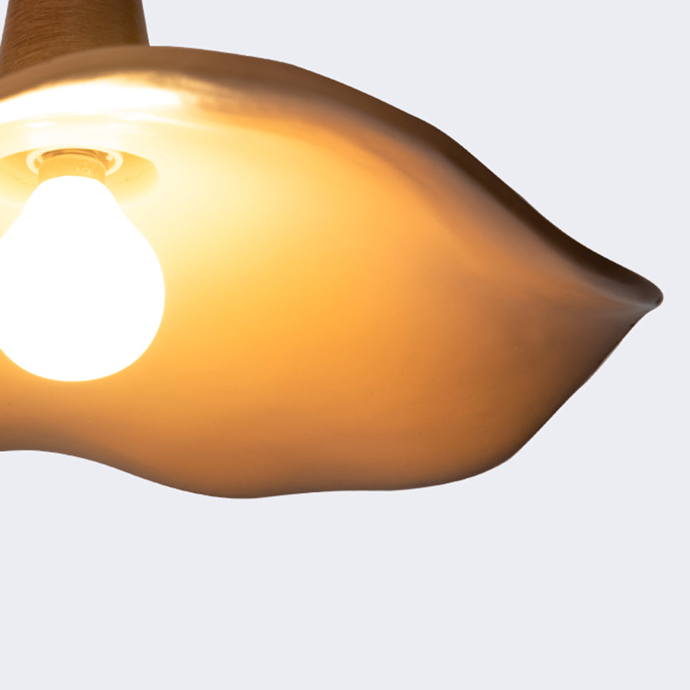 Arisha Pendant Light Wave Retro, Mahogany/Resin, Dining Room