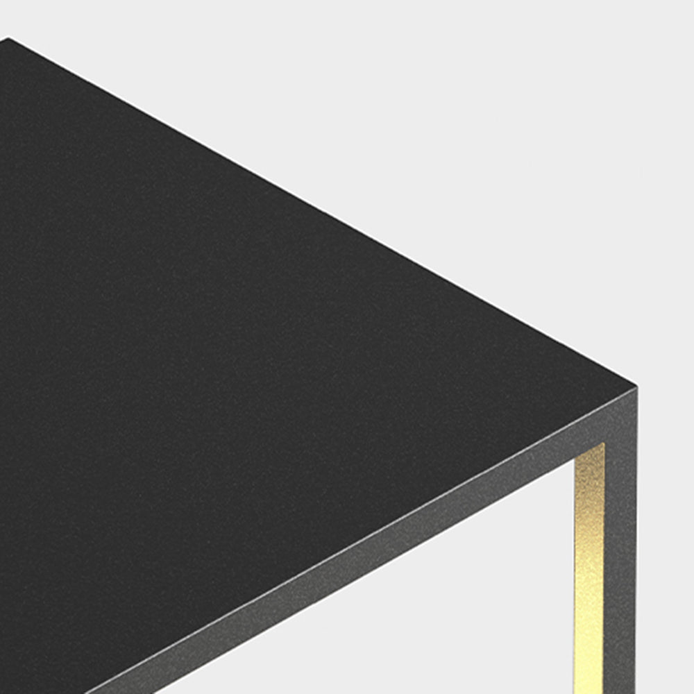 Ray Minimalist Rectangular Metal Solar Outdoor Ground Lamp