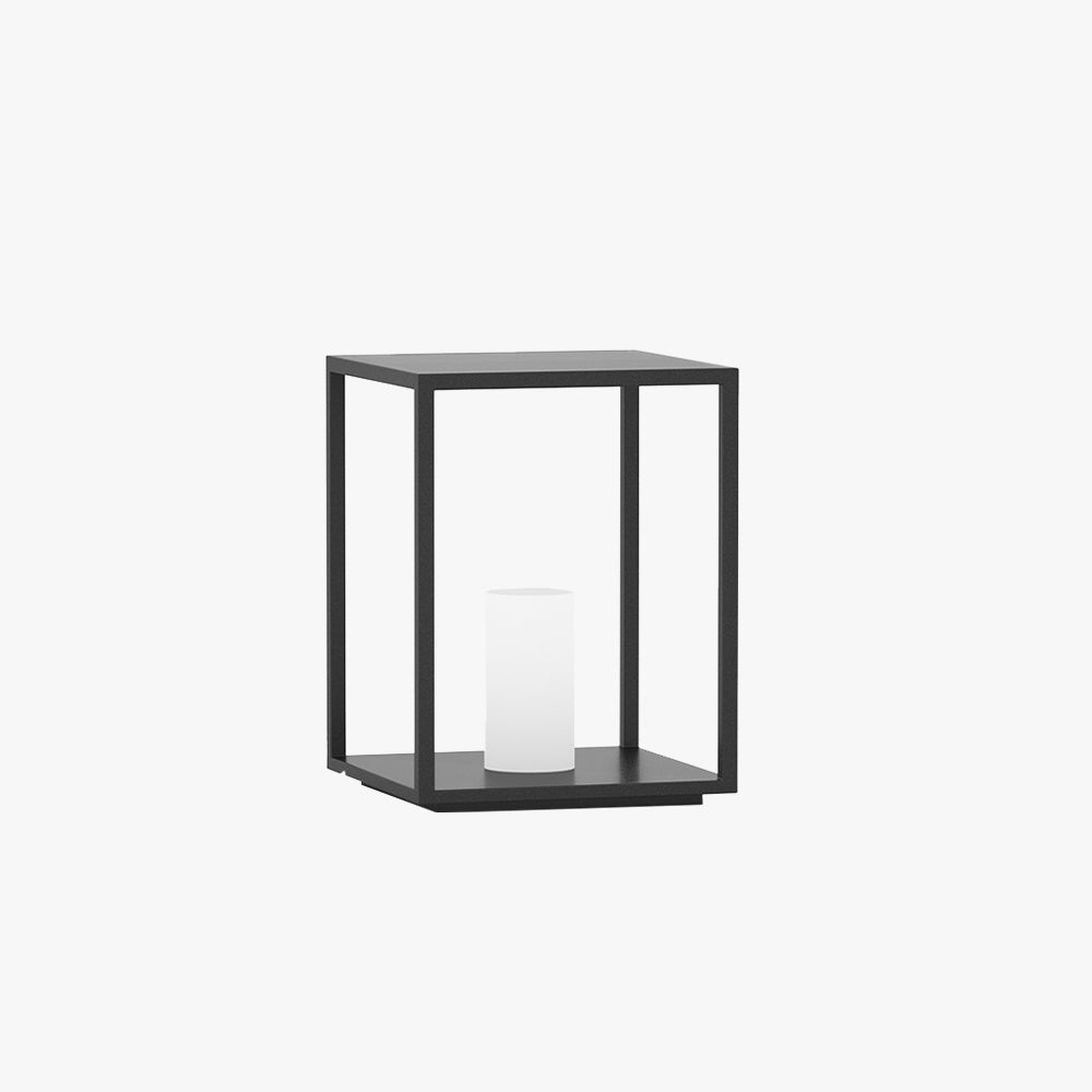 Ray Minimalist Rectangular Metal Solar Outdoor Ground Lamp
