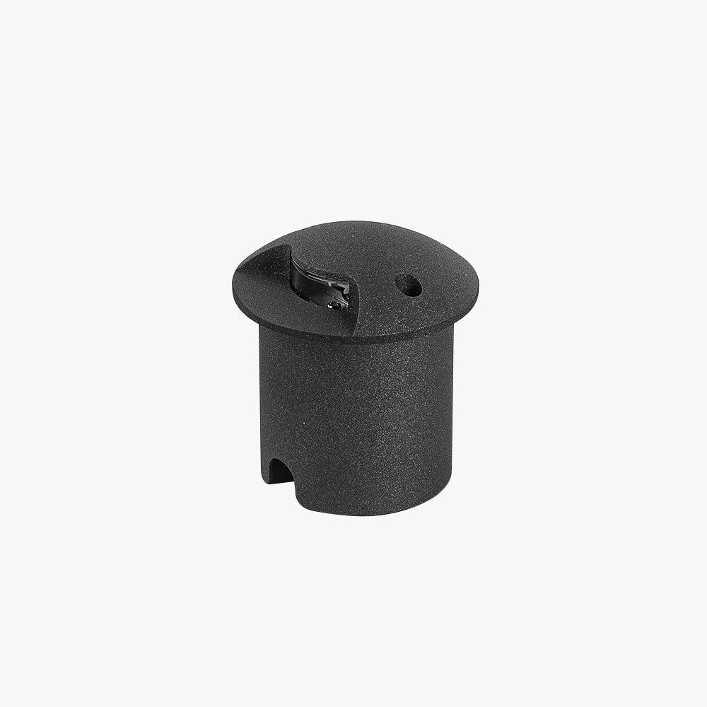 Ray Metal Cylindrical Outdoor Step/Deck Light, Black