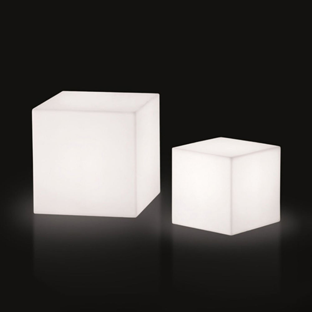 Ray Minimalist Square Acrylic Outdoor Ground Lamp, White