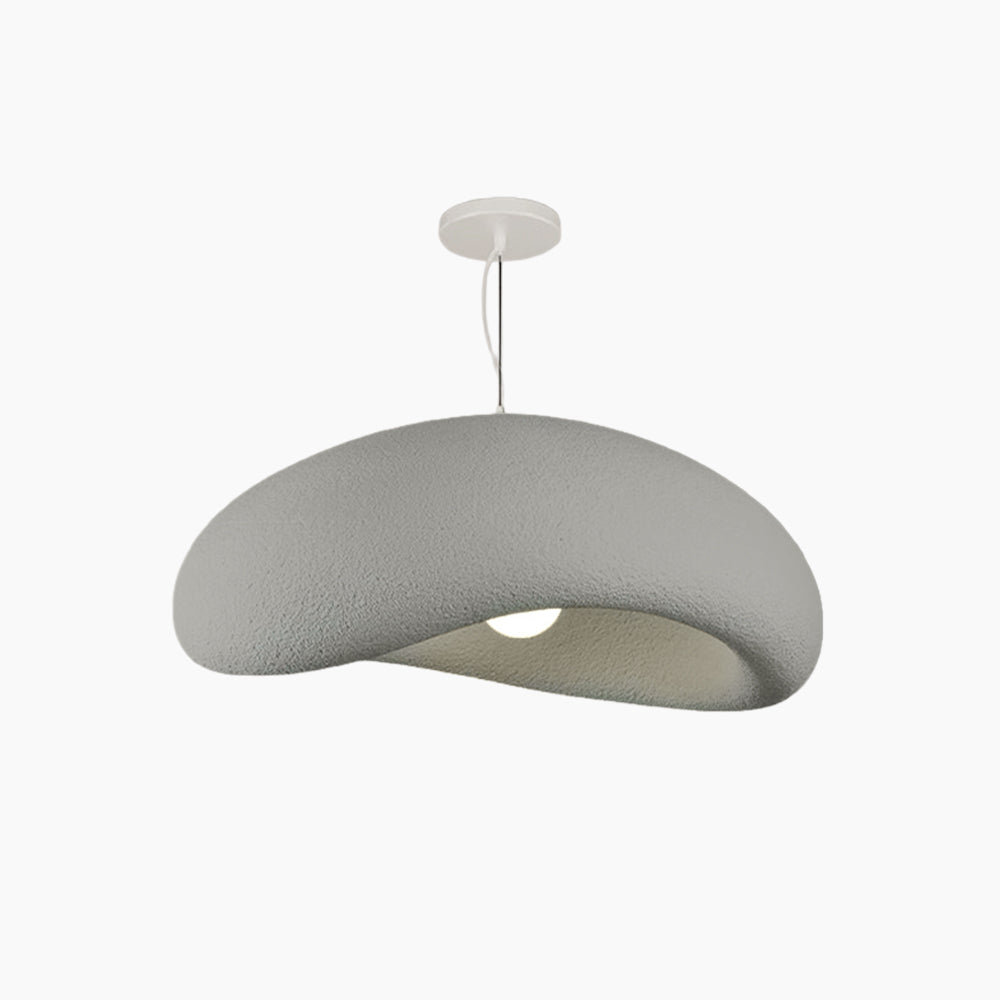 Avi Minimalist Cobblestone Shape Pendant Light, Blue/Grey