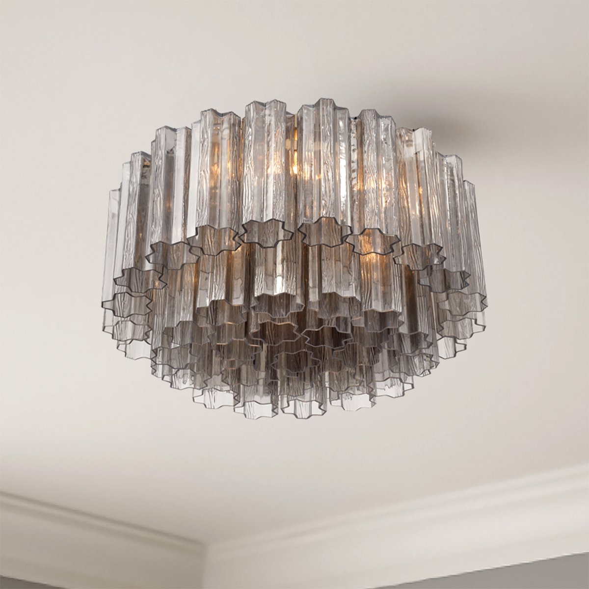 Aurora Ceiling Lamp Glass Tube Layered Amber - Neutralighting