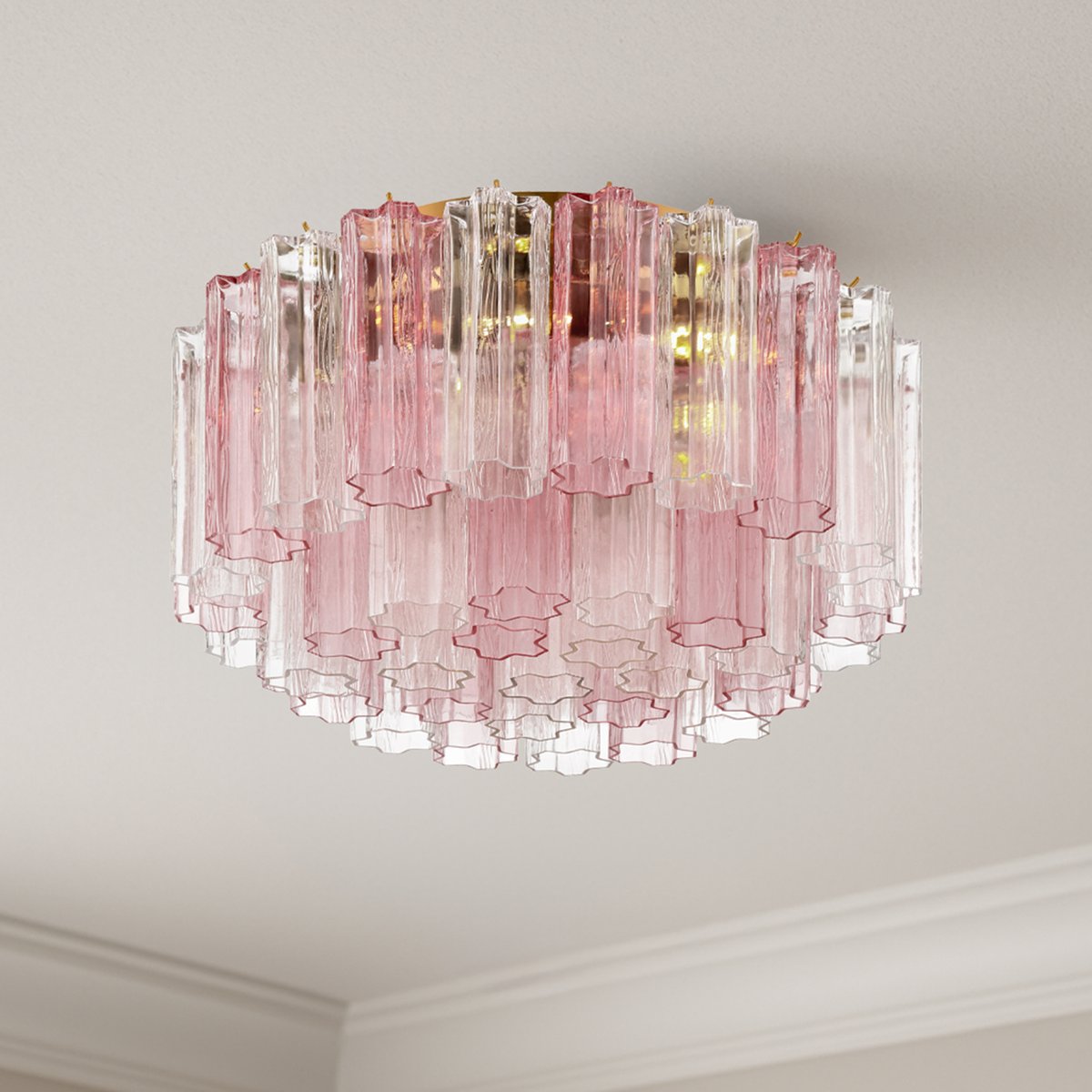 Aurora Ceiling Lamp Glass Tube Layered Amber - Neutralighting