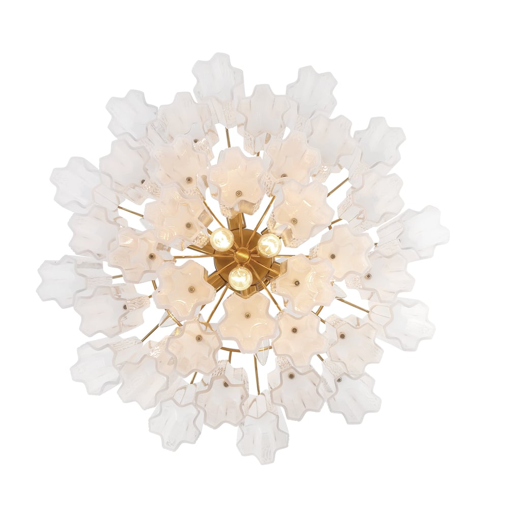 Aurora Murano Chandelier Glass Tube Layered Amber - Neutralighting