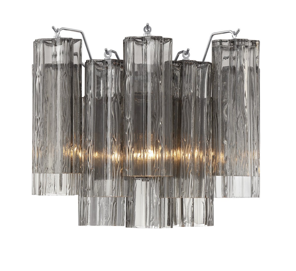 Aurora Wall Light Tronchi Glass Tube Tiered Amber Modern - Neutralighting