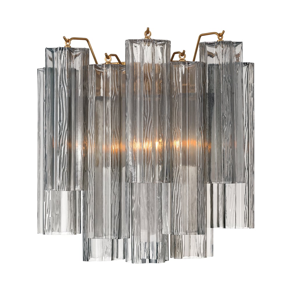 Aurora Wall Light Tronchi Glass Tube Tiered Amber Modern - Neutralighting