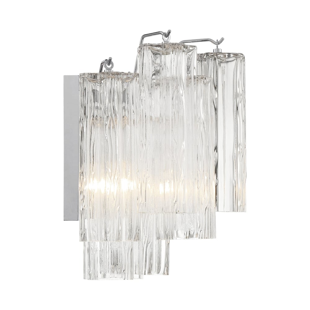 Aurora Wall Light Tronchi Glass Tube Tiered Amber Modern - Neutralighting