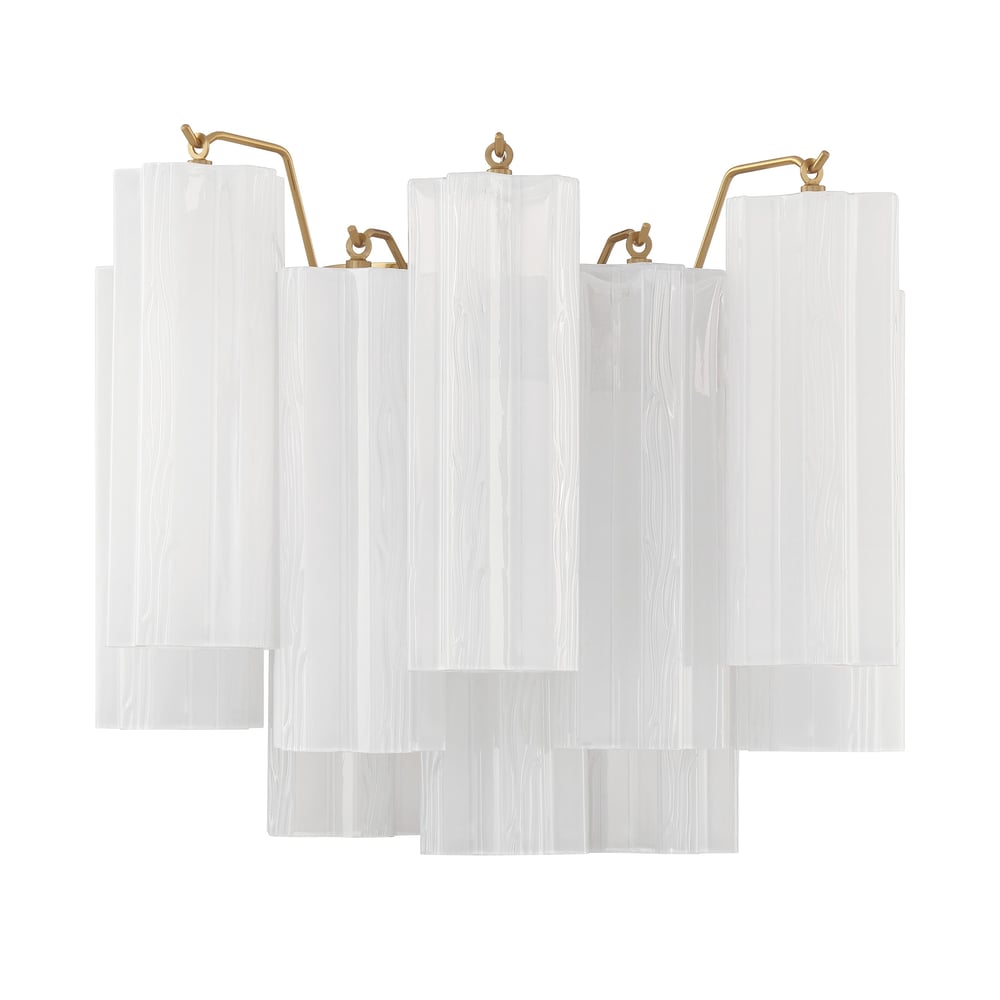 Aurora Wall Light Tronchi Glass Tube Tiered Amber Modern - Neutralighting