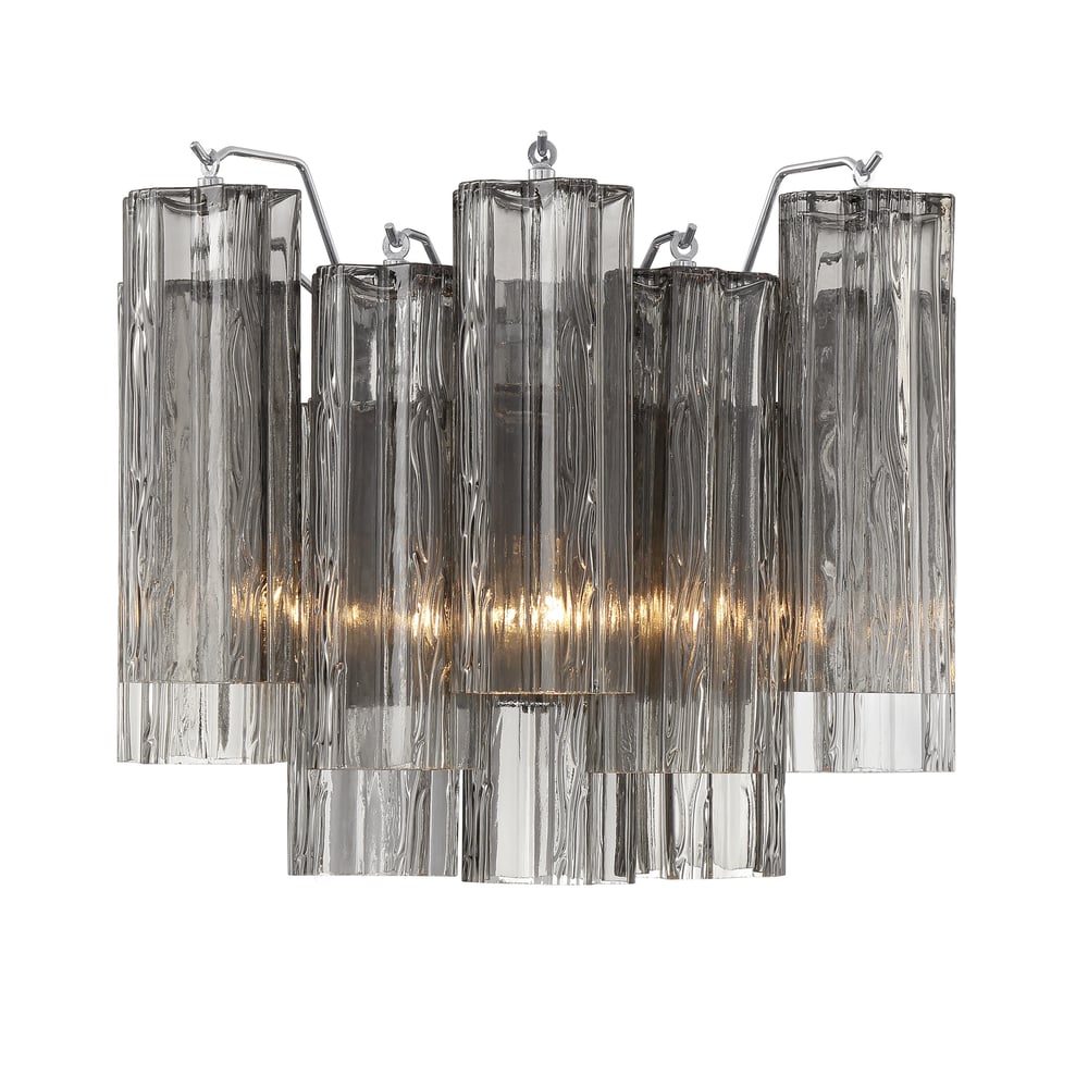 Aurora Wall Light Tronchi Glass Tube Tiered Amber Modern - Neutralighting