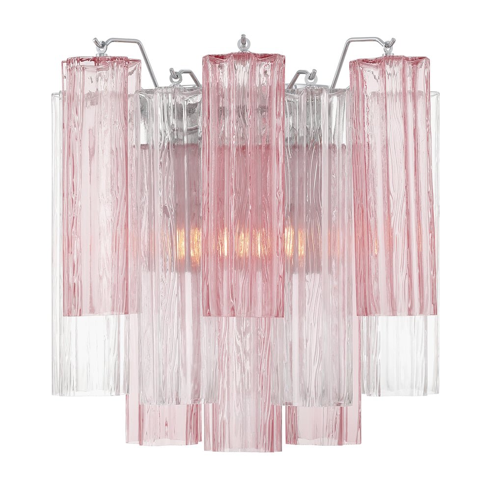 Aurora Wall Light Tronchi Glass Tube Tiered Amber Modern - Neutralighting