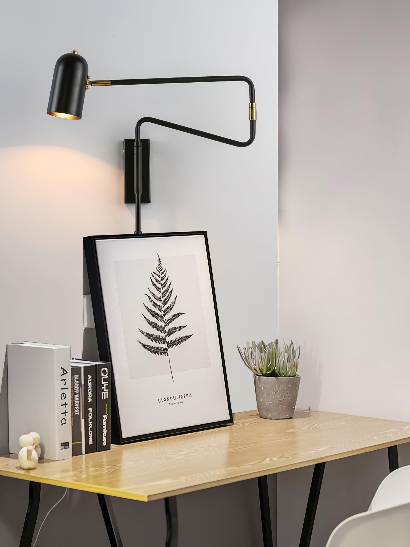Ivar Adjustable Arm Plug In Wall Lamp - Letslighting
