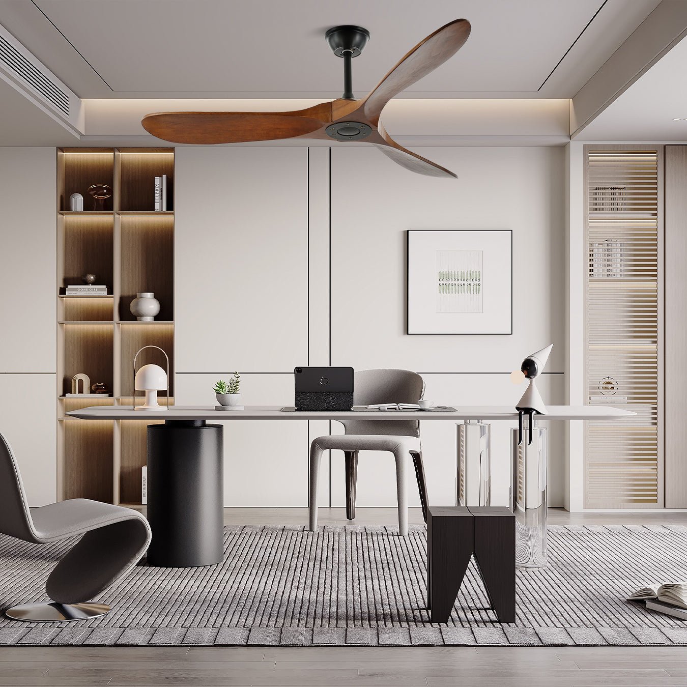 Orano Wood Ceiling Fan - Letslighting