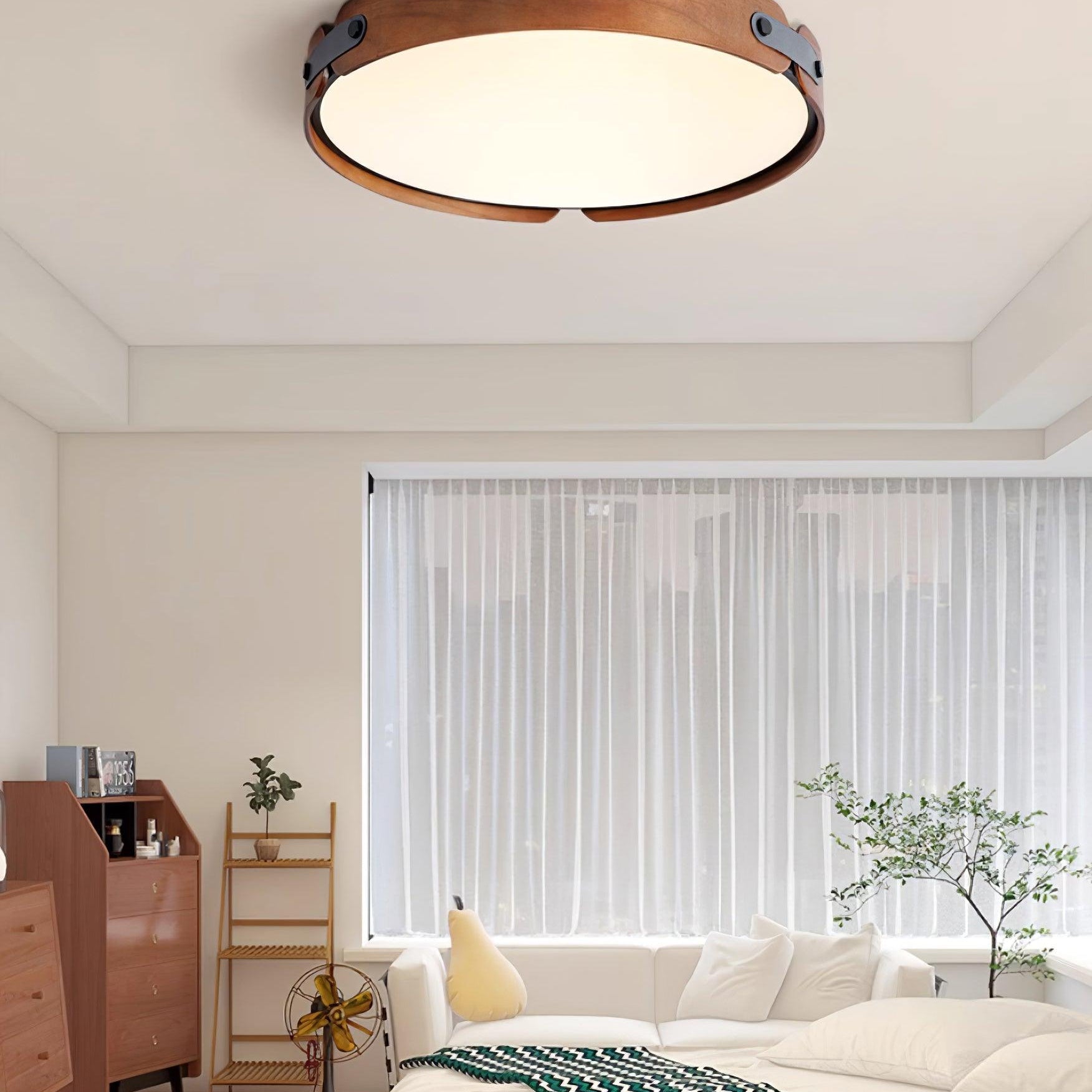 Echo Modern Minimalist Wood Ceiling Light - Letslighting