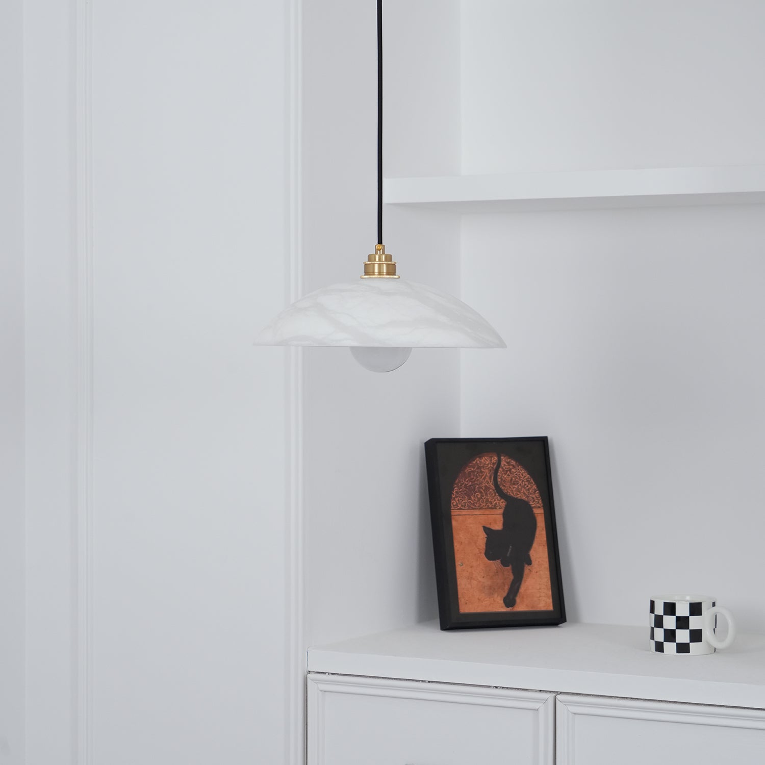 Nerea Minimalist Alabaster Pendant Light - Letslighting