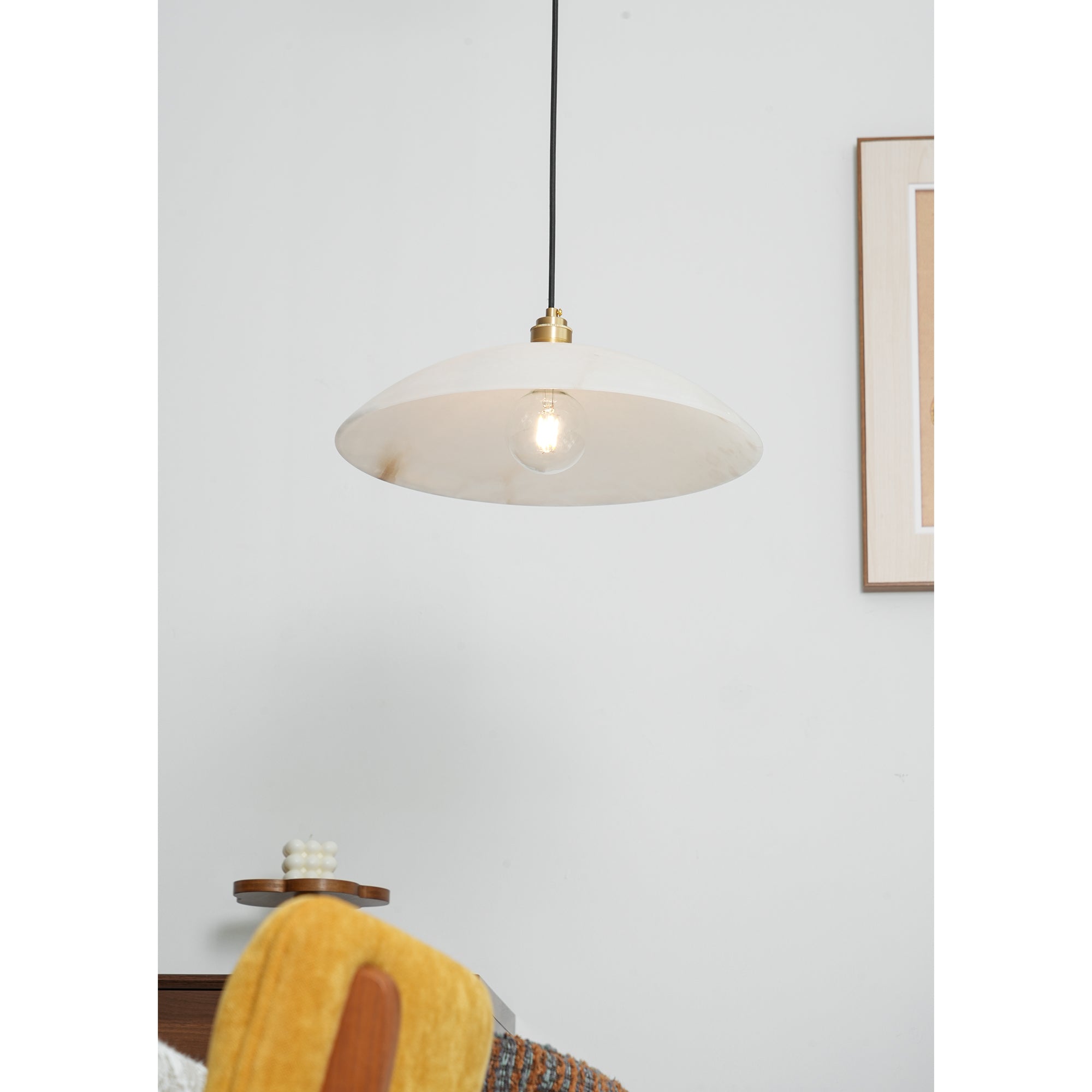 Nerea Minimalist Alabaster Pendant Light - Letslighting