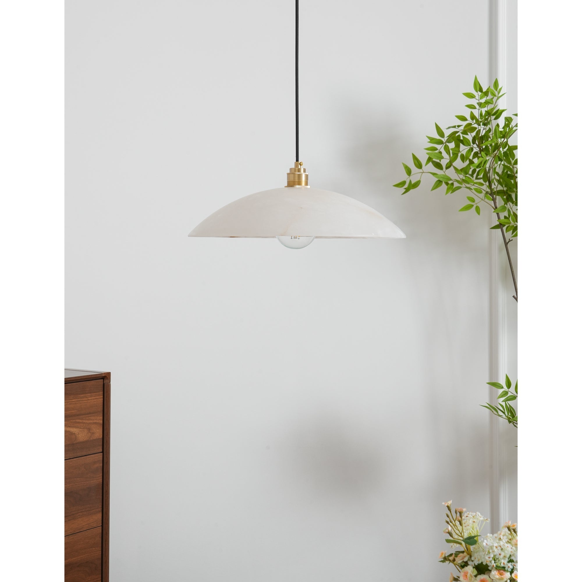 Nerea Minimalist Alabaster Pendant Light - Letslighting