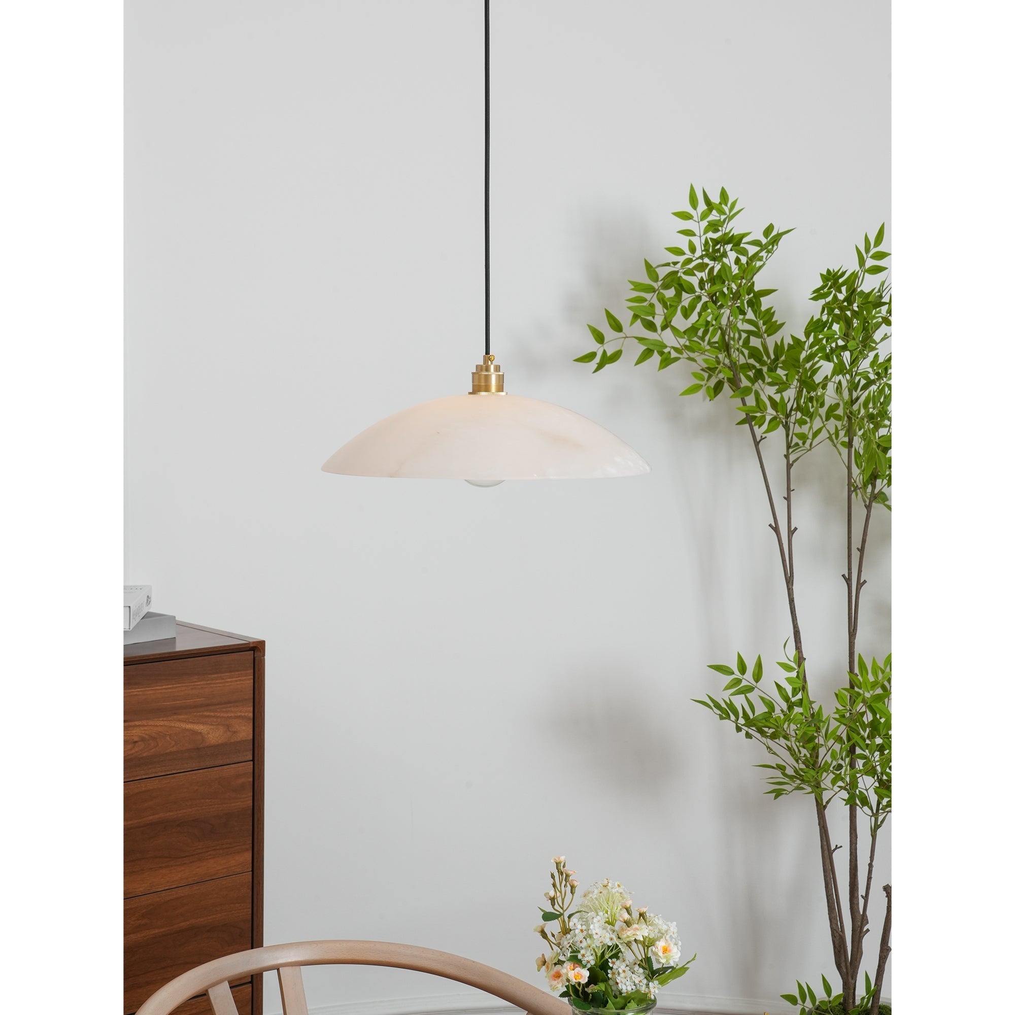 Nerea Minimalist Alabaster Pendant Light - Letslighting