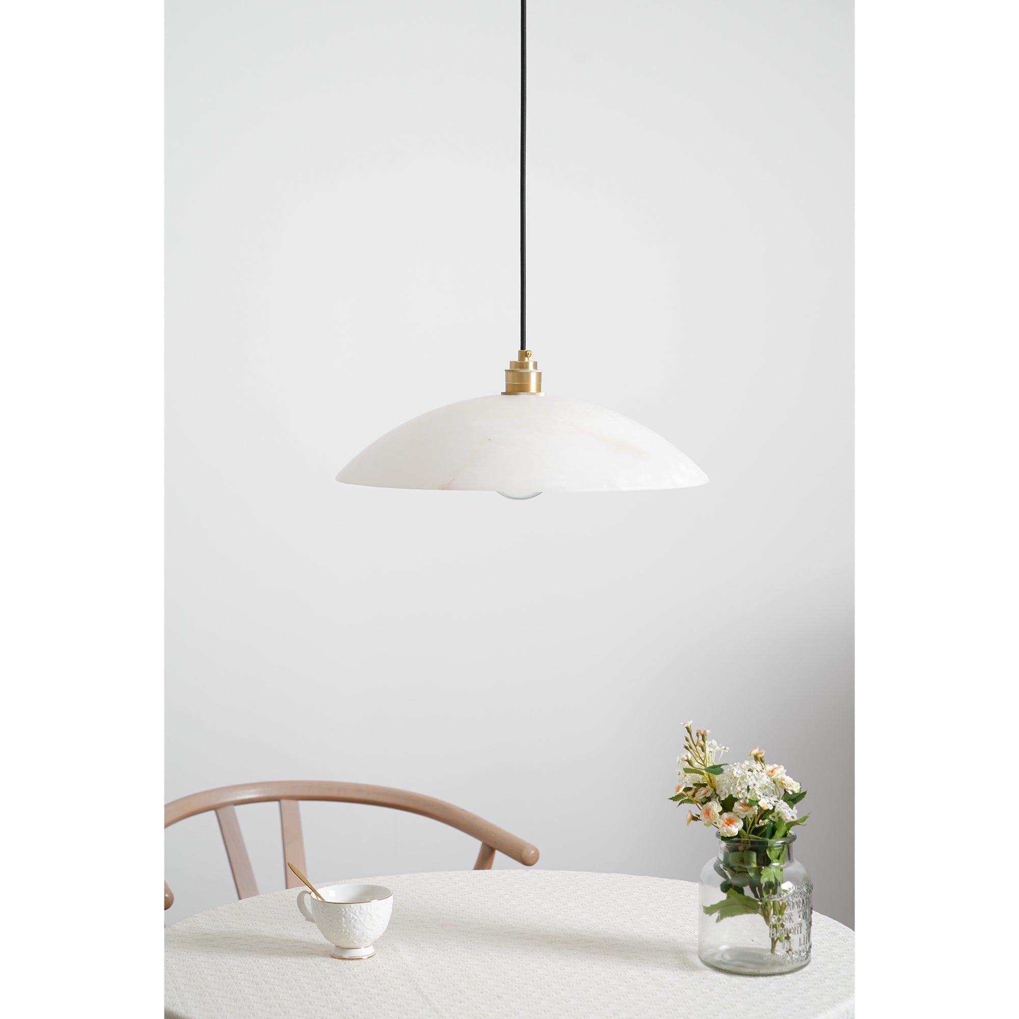 Nerea Minimalist Alabaster Pendant Light - Letslighting