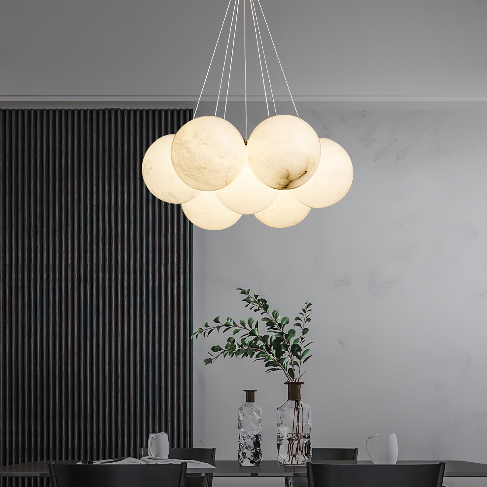 Norduvyd Chandelier Métal Lunaire Créativité Salon - Neutralighting