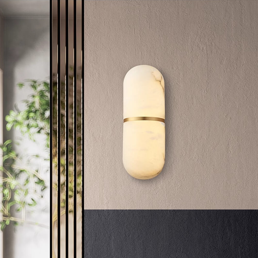 Ostruvyd Luxury Pill Alabaster Wall Lamp - Neutralighting