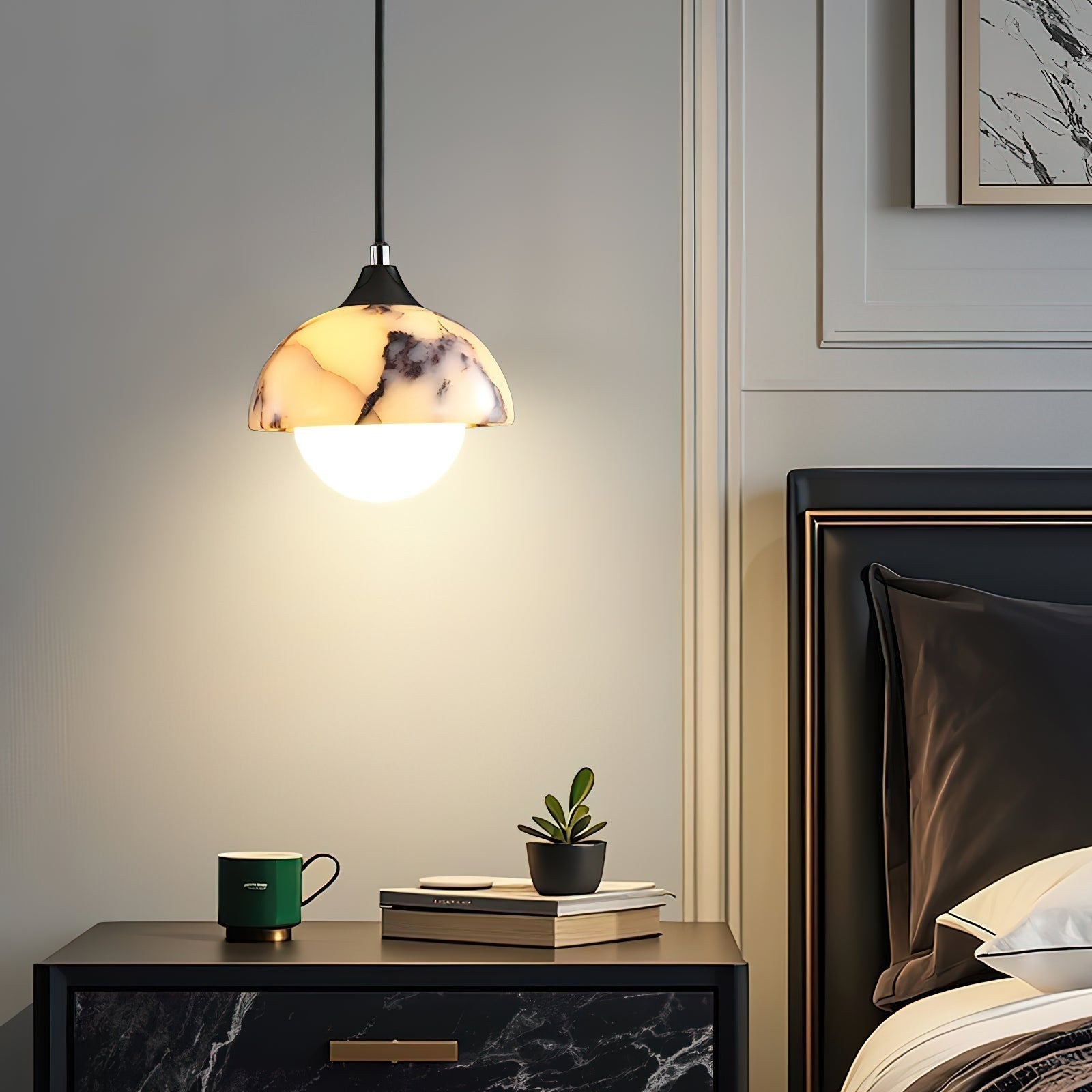 Yrvuvys Modern Minimalist Marble Pendant Lamp - Neutralighting