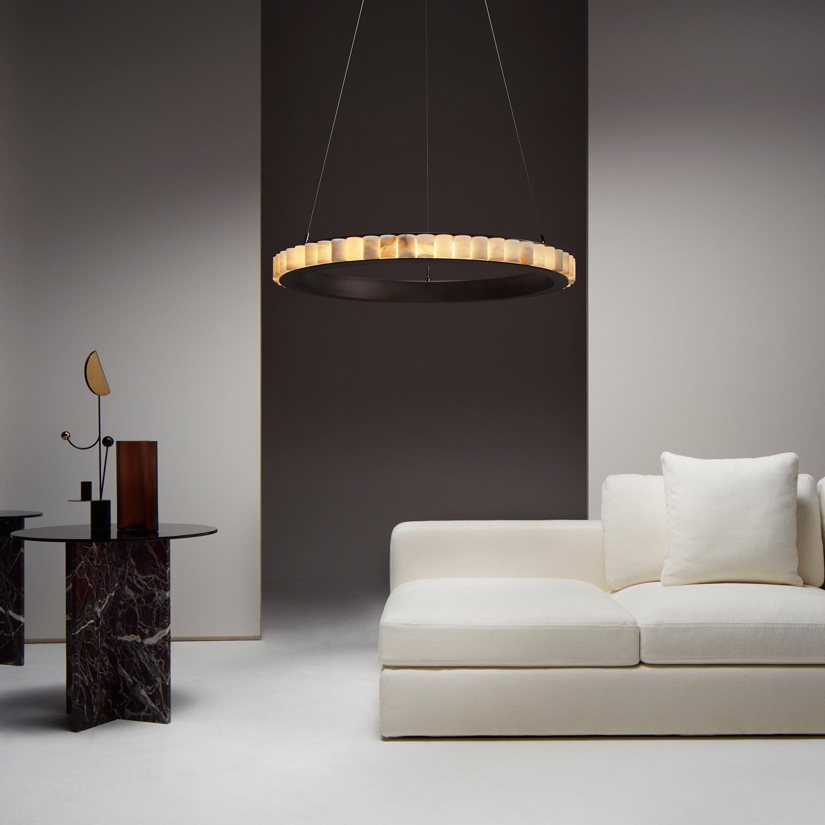 Sifuvyh Postmodern Luxury Stainless Alabaster Chandelier - Neutralighting