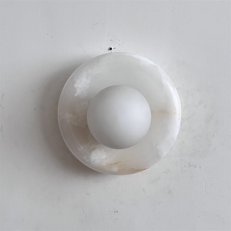 Aursilos Premium Nordic Art White Jade Glass Sconce Wall Lamp - Letslighting