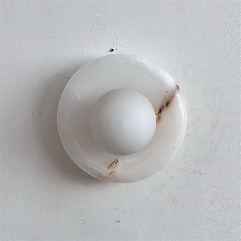 Aursilos Premium Nordic Art White Jade Glass Sconce Wall Lamp - Letslighting
