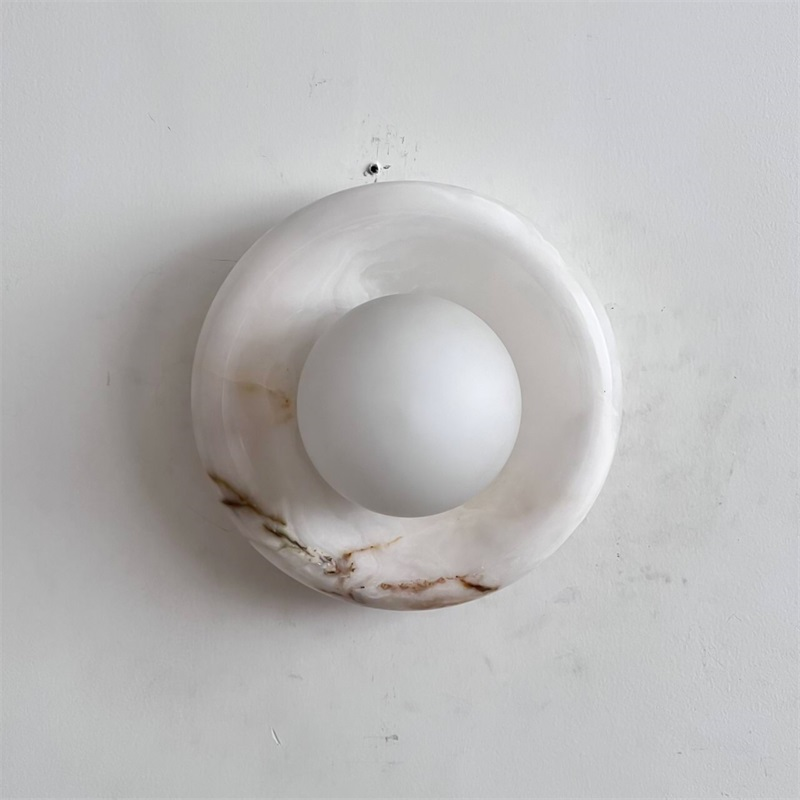 Aursilos Premium Nordic Art White Jade Glass Sconce Wall Lamp - Letslighting
