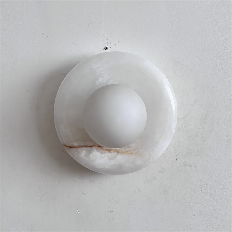 Aursilos Premium Nordic Art White Jade Glass Sconce Wall Lamp - Letslighting
