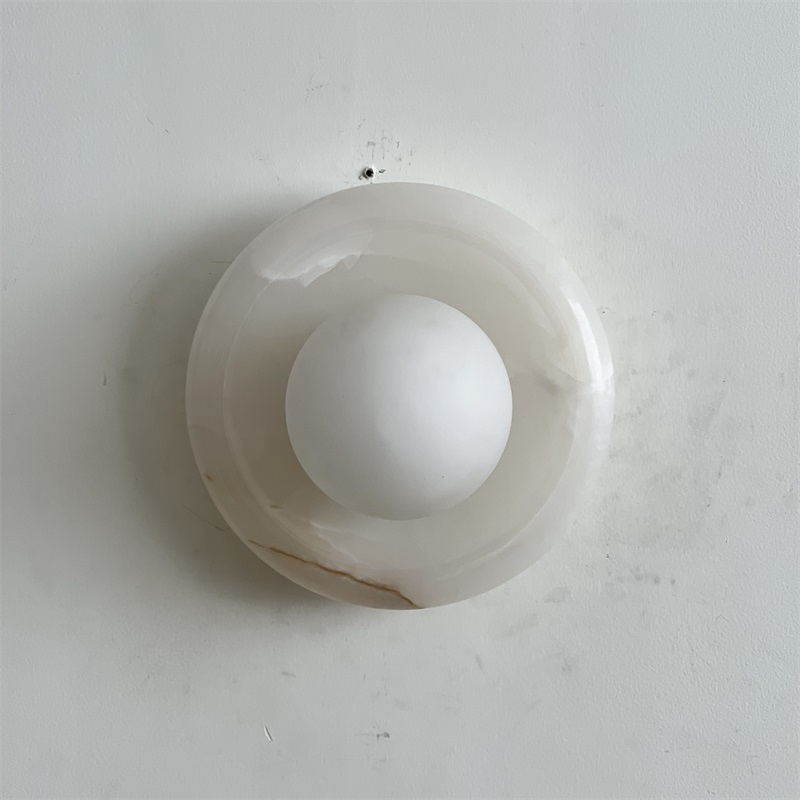 Aursilos Premium Nordic Art White Jade Glass Sconce Wall Lamp - Letslighting