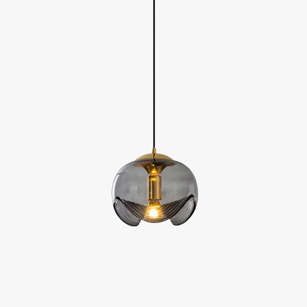 Valentina Design LED Globe Pendant Light Black Glass Bar Counter
