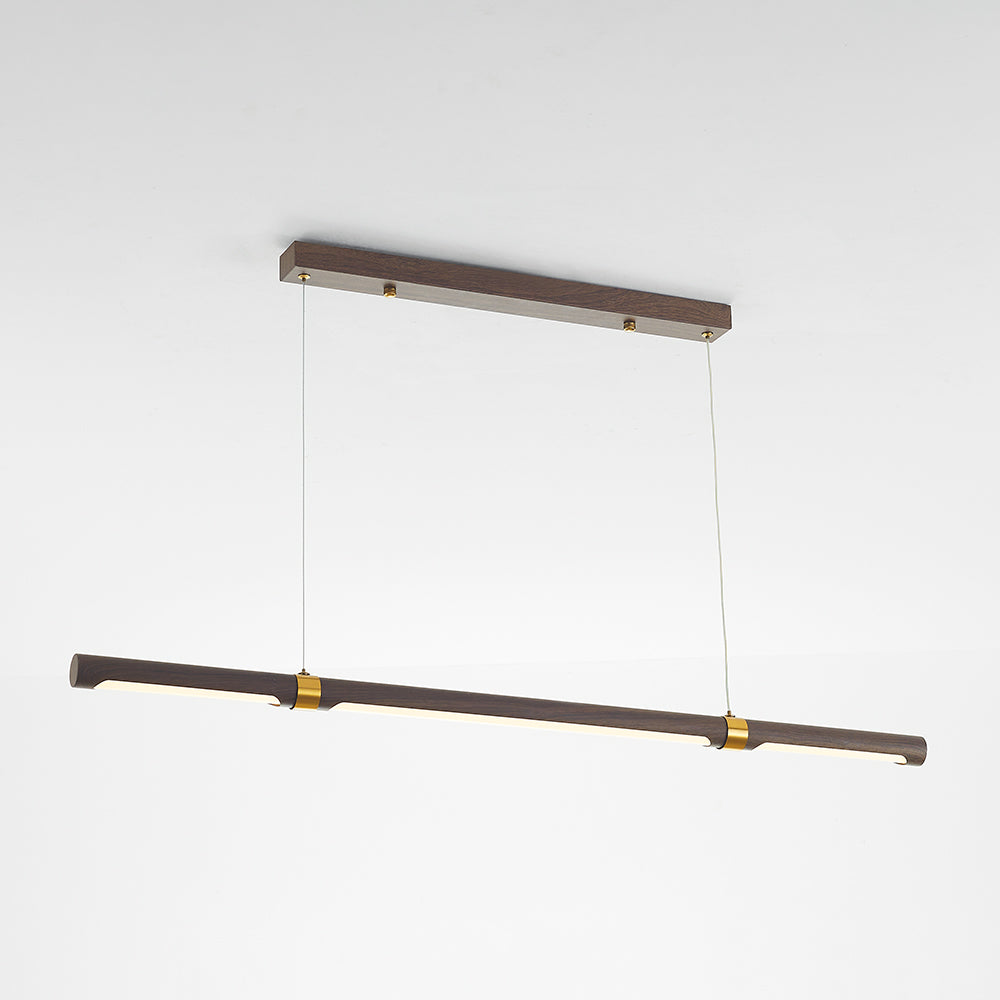 Muto Modern Minimalist Pendant Light, Metal Water Transfer Wood