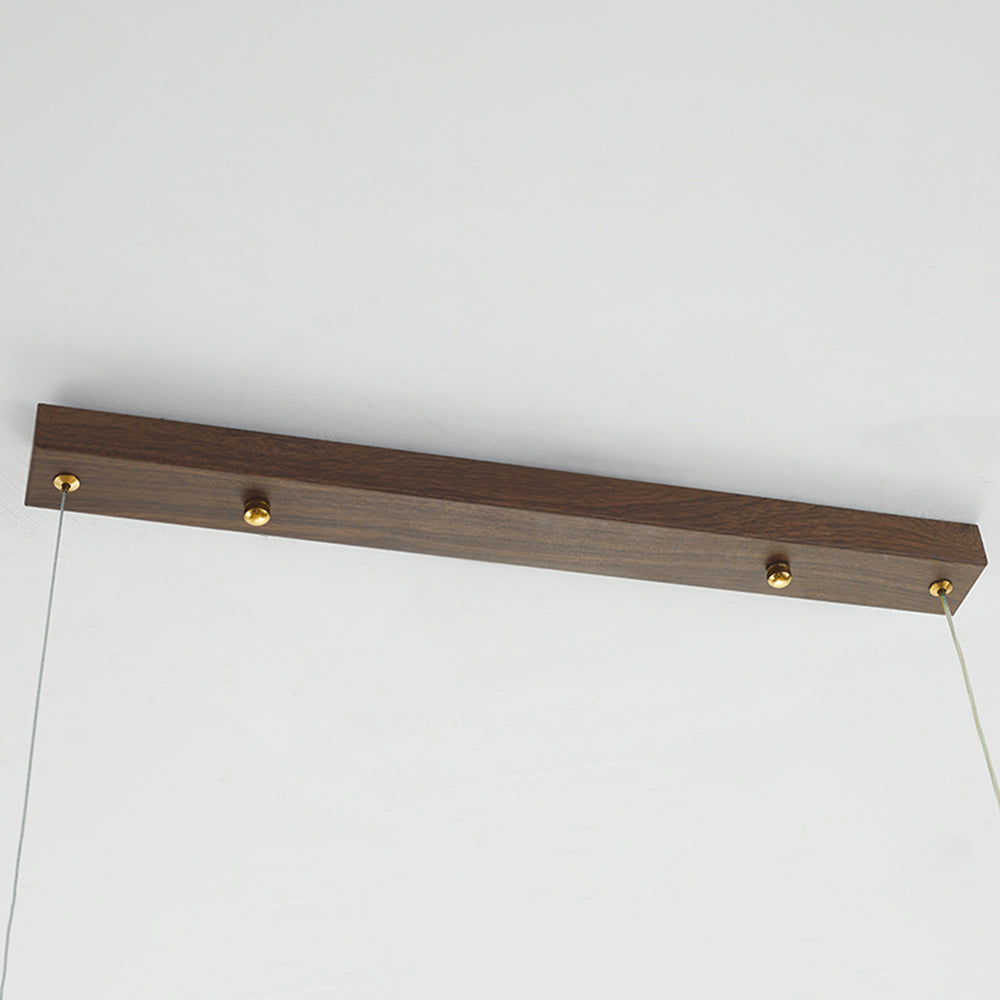 Muto Modern Minimalist Pendant Light, Metal Water Transfer Wood