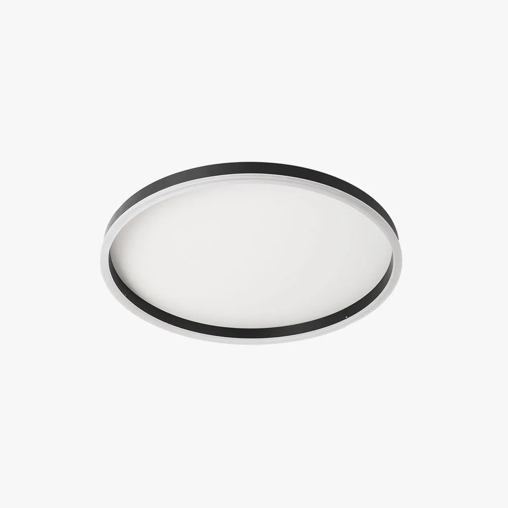 Arisha Minimalist Ring Metal Flush Mount Ceiling Light, Black