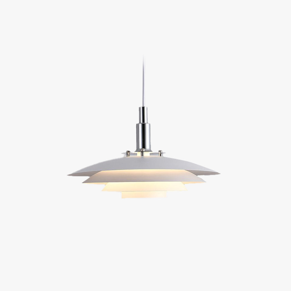 Arisha Contemporary Minimalist Frisbee Shaped Metal Pendant Light