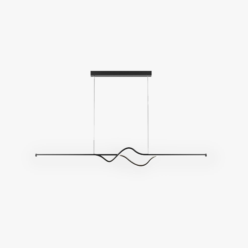 Arisha Modern Linear Metal Pendant Light, Black/White/Grey