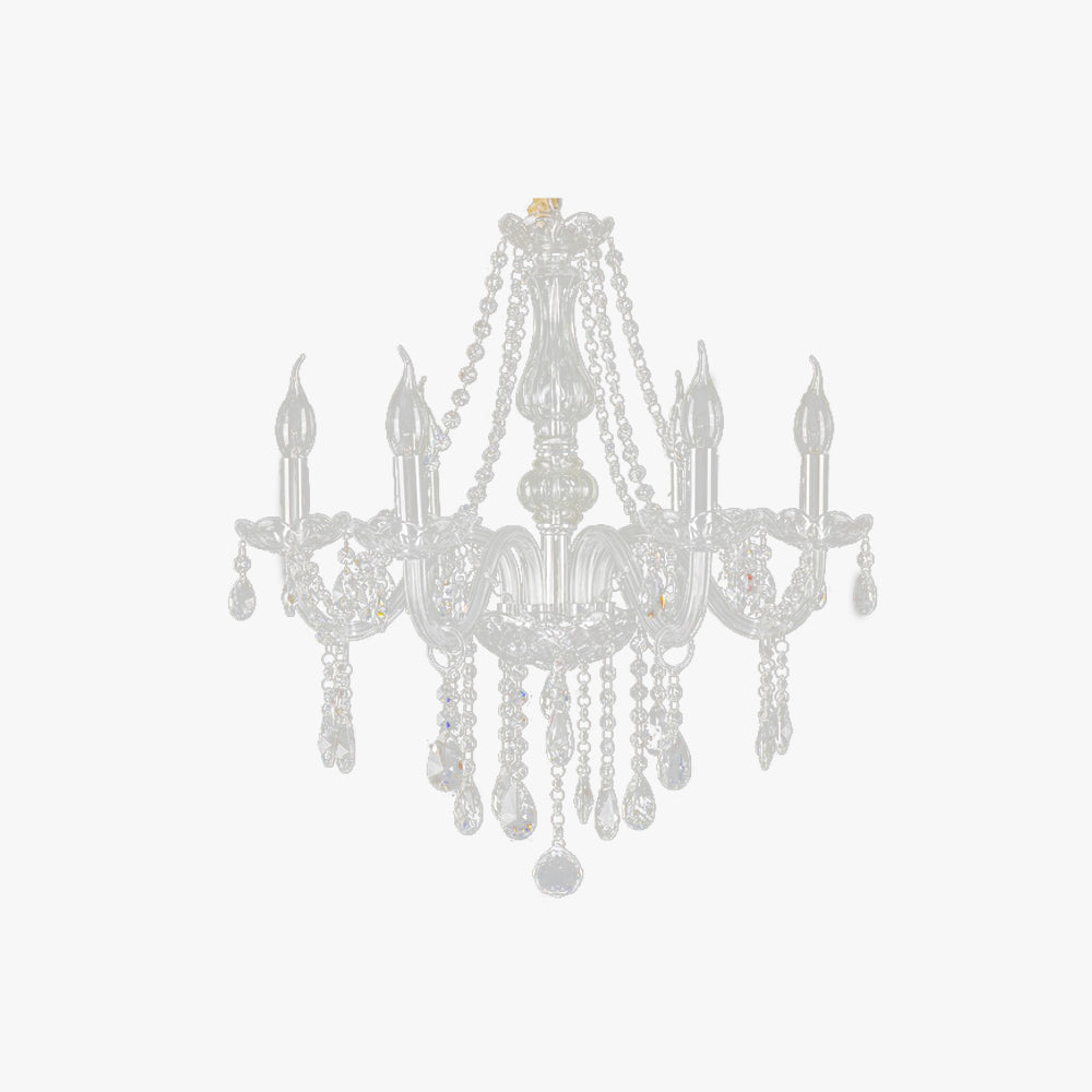 Silva Luxury Candlestick Clear Crystal Chandelier