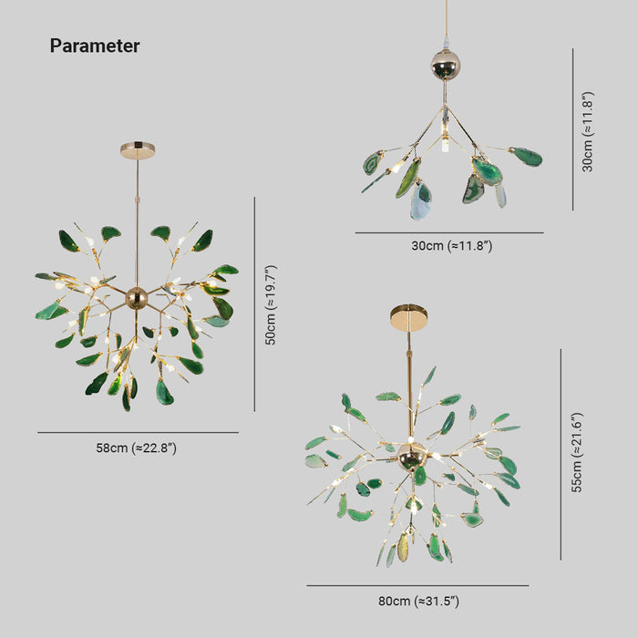 Aria Agate Creative Colourful Chandelier Bedroom/Living Room