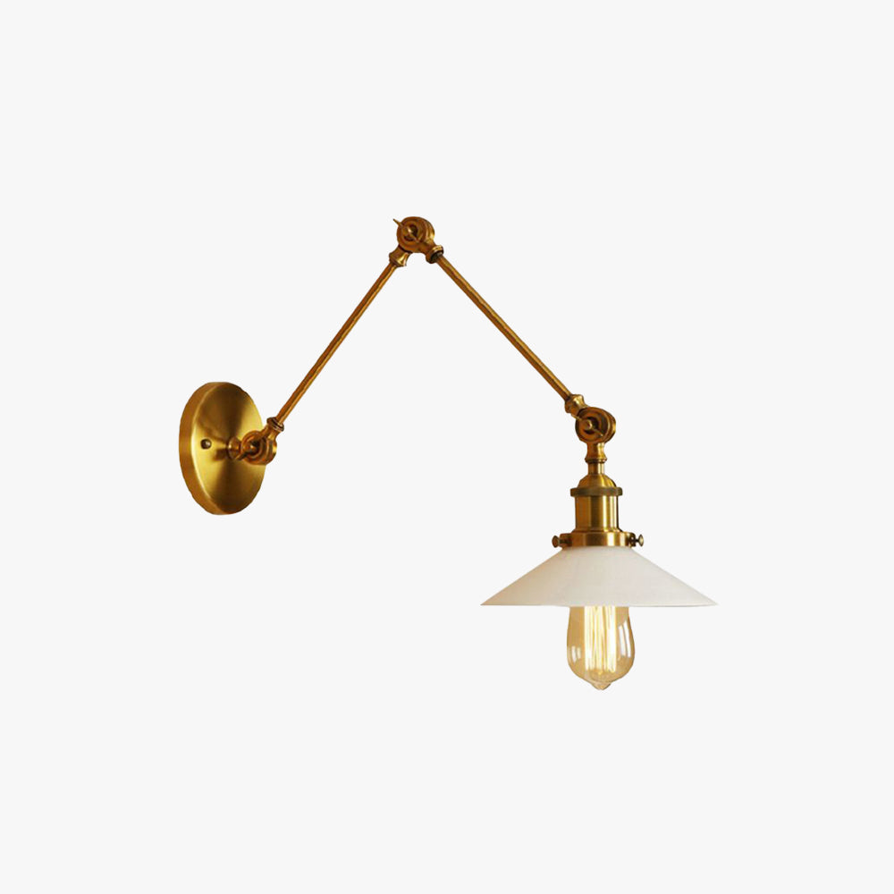 Silva Wall Lamp Retro Saucer Lampshade Metal Adjustable 2 Color, Bedroom