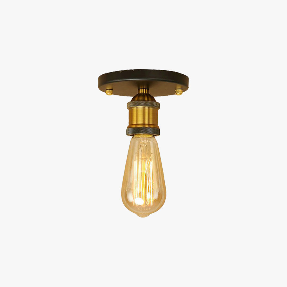 Silva Retro Vintage Bulb Semi-Flush Mount Ceiling Light