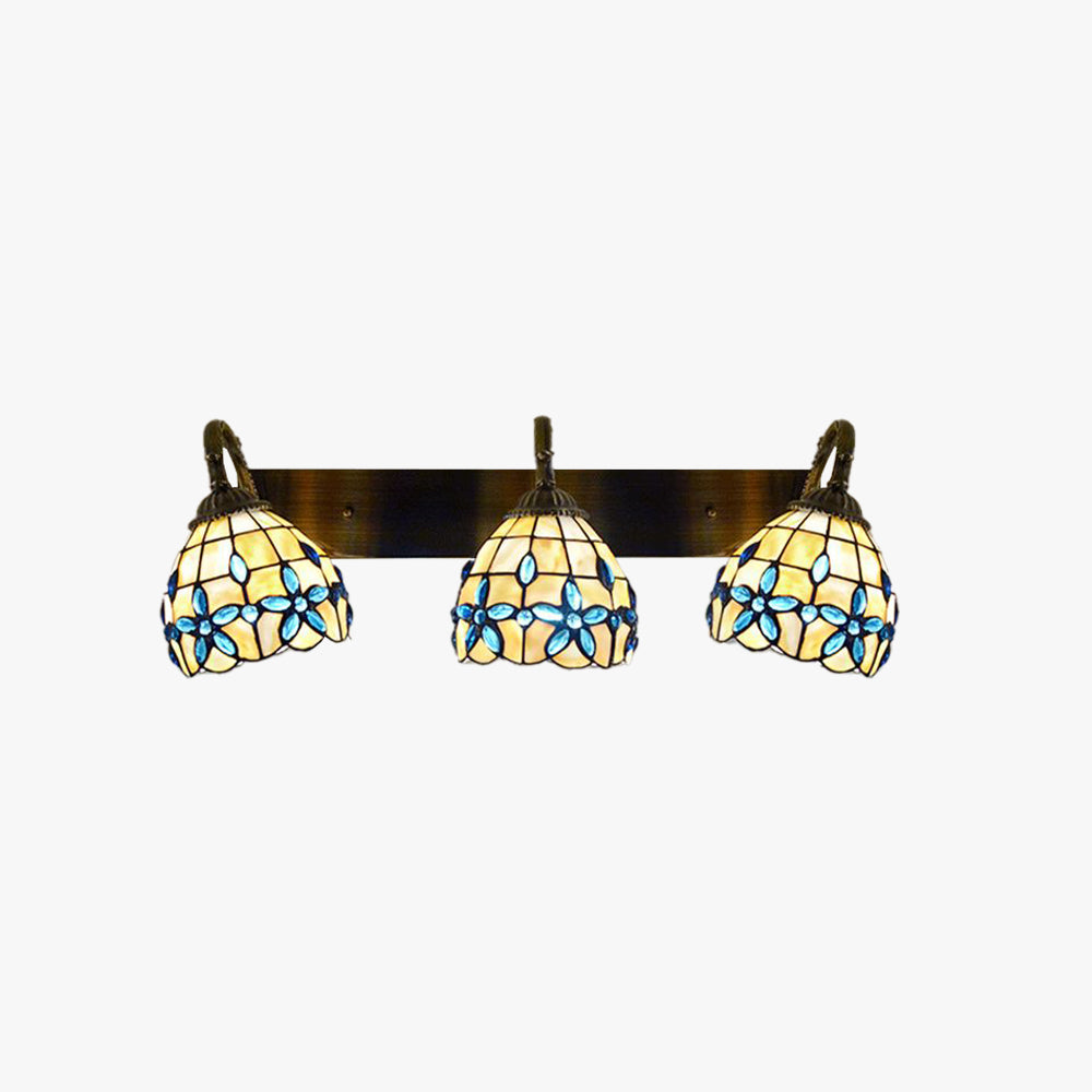 Arisha Vintage Flower Shaped Metal/Glass bedroom wall lamp